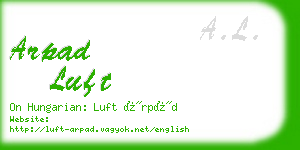 arpad luft business card